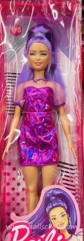 Mattel - Barbie - Fashionistas #178 - Purple Mettallic Dress - Petite - Poupée